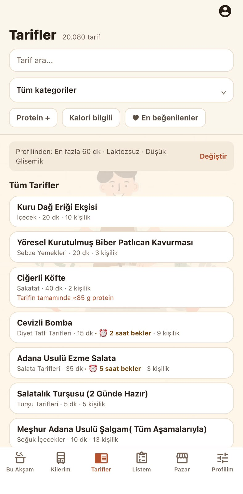 Tercihlerin, tariflerin