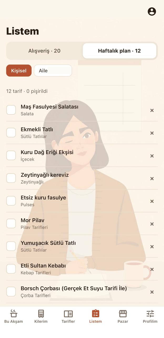 Haftanın planı